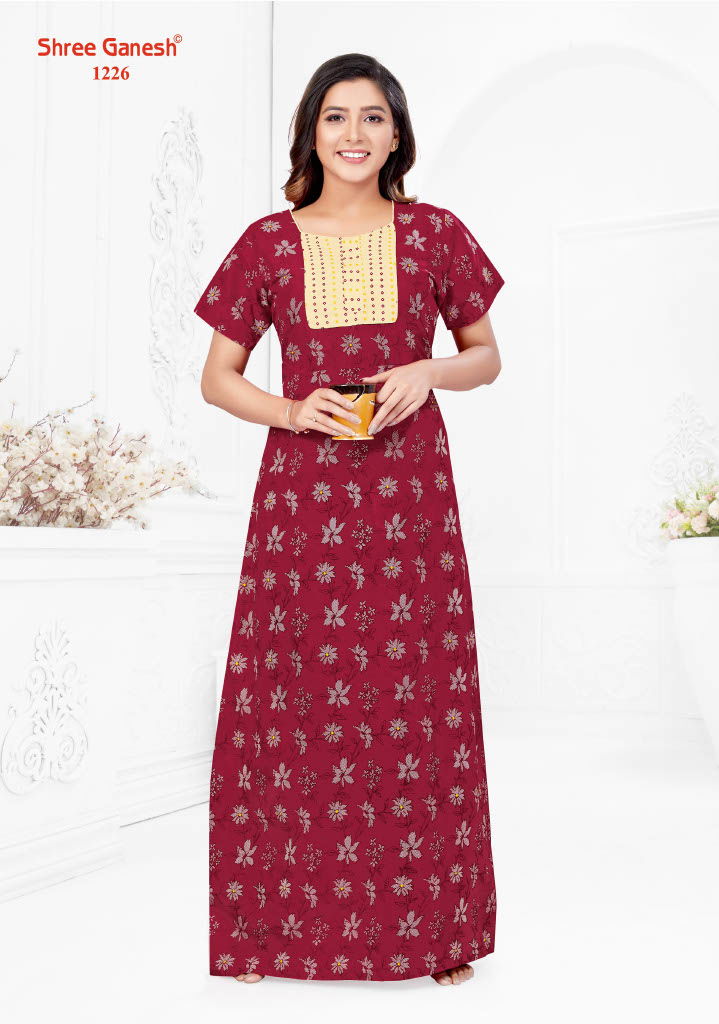 Kavya Vol 2 By Shree Ganesh Printed Cotton Nighty Wholesale Shop In Surat
